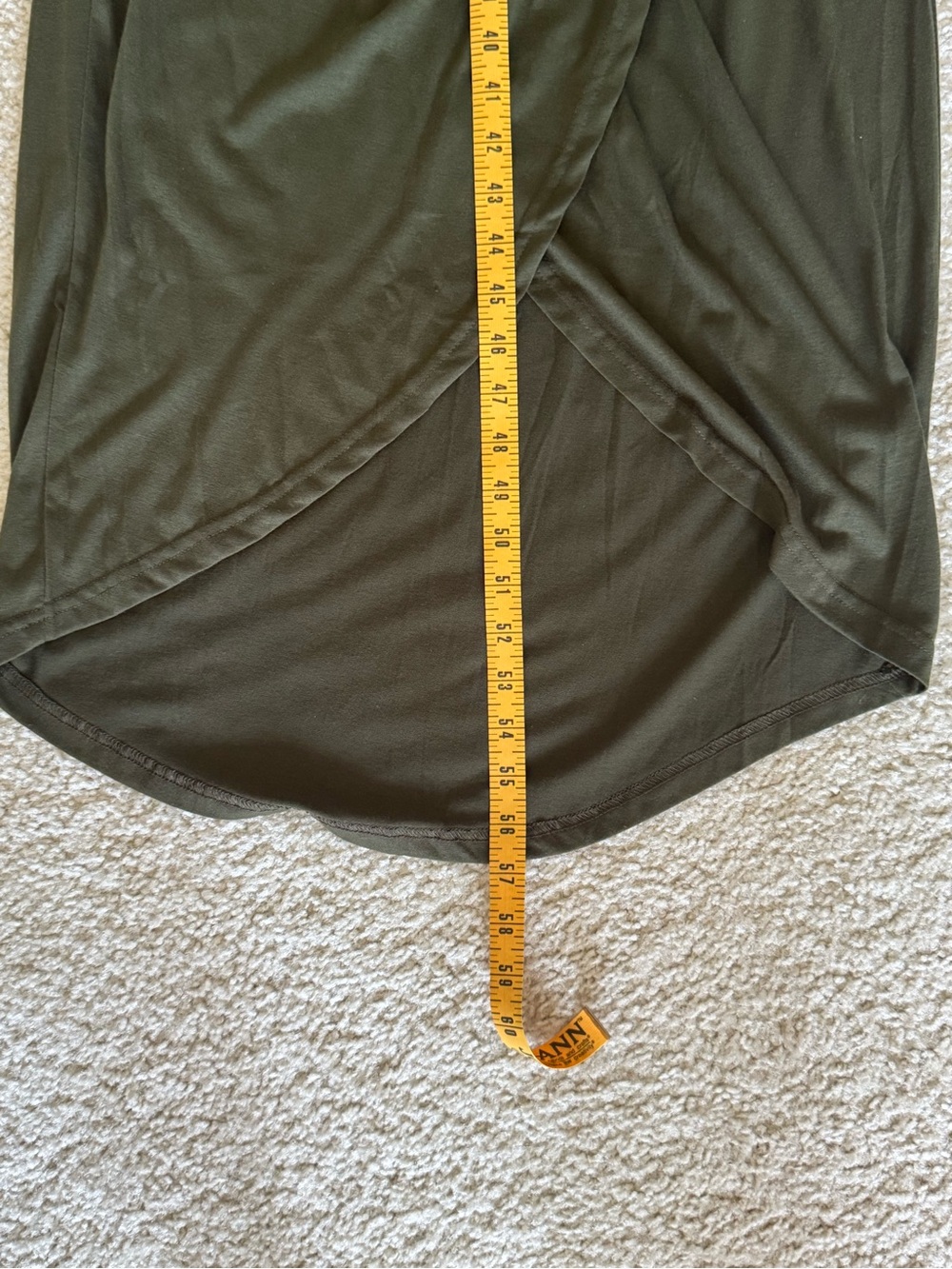 🔹 Women’s Olive Green Button Front Tie Waist Maxi Dress with Slit Size Medium - Picture 5 of 6